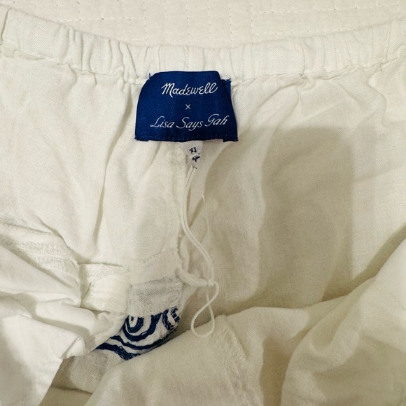Madewell White Shorts with Blue Pattern - Picture 5 of 9